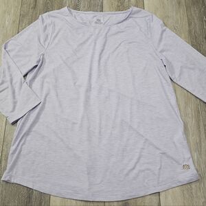 Sherpa Adventure Gear Asha 3/4 Sleeve Relaxed Fit Top Lilac Purple Womens Medium